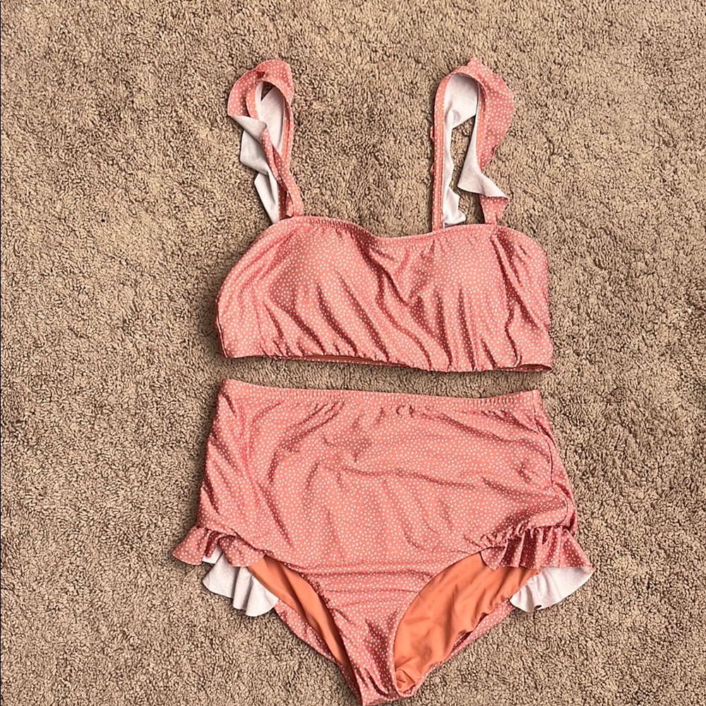 LC Lauren Conrad Pink Polka Dot Bikini Set - Medium, lightly used